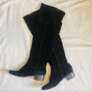 Steve Madden Knee High Suede Black Boots